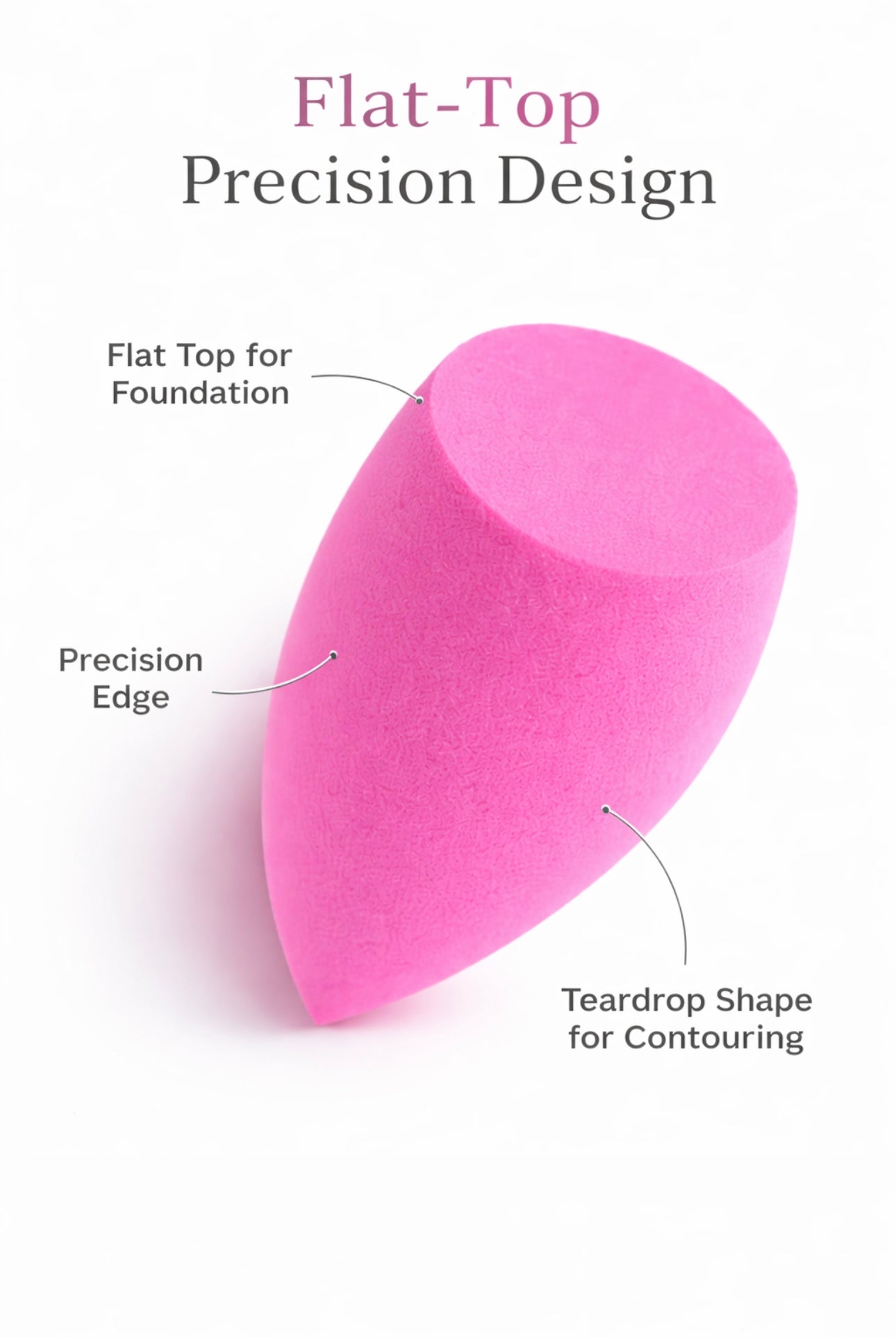 ARIAS Soft Flat-Edge Makeup Sponge